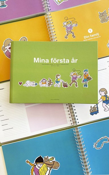Mina första år : från mammas mage till första sommarlovet : en fyll-i-bok (inbunden)