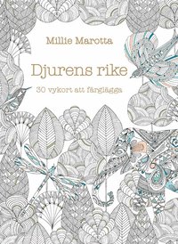 PDF Bok Djurens rike - 30 vykort att färglägga  PDF SVENSKA