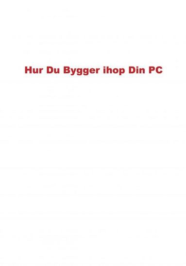 Hur du bygger ihop din PC (pocket)