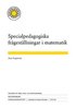 Specialpedagogiska fr�gest�llningar i matematik