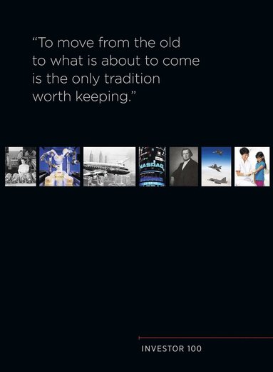 Investor 100 years - "To move from the old to what is about to come is the only tradition worth keeping" (hftad)