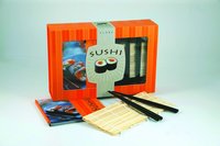 Sushi - startpaket med receptbok, Bambu rullmatta, 4 tpinnar (inbunden)
