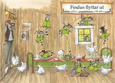 Findus flyttar ut, affisch 100 x 70 cm (pocket)