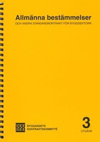 Allmänna bestämmelser och andra standardkontrakt för byggsektorn (kartonnage)