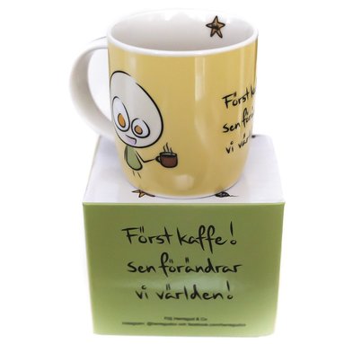 Herregud & Co Mugg Förändra världen (kartonnage)