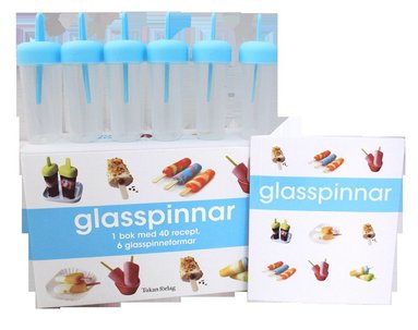 Glasspinnar : en bok med 40 recept, 6 glasspinneformar (inbunden)