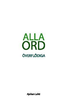 Alla ord verfldiga (pocket)