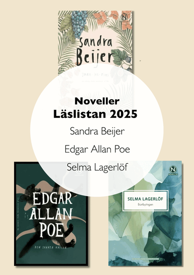 Noveller L�slistan 2025: Sandra Beijer, Edgar Allan Poe och Selma Lagerl�f (inbunden)