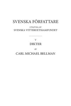 Dikter 1 : Fredmans epistlar, text (häftad)
