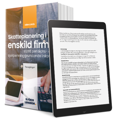 Skatteplanering i enskild firma : samt pensions- och sjukpenninggrundande inkomst (storpocket)