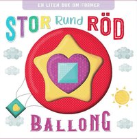 Stor, rund, rd Ballong (kartonnage)