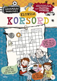 Omslag: Kluriga korsord : aktivitetsbok med klistermärken