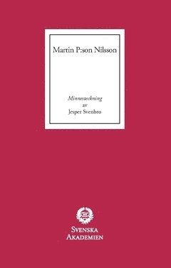 Martin P:son Nilsson : minnesteckning (h�ftad)