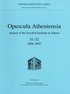 Opuscula Atheniensia Annual of the Swedish Institute at Athens