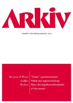 Arkiv. Tidskrift fr samhllsanalys nr 3 (kartonnage)