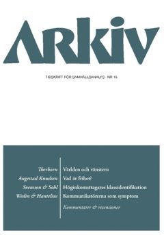 Arkiv. Tidskrift fr samhllsanalys nr 15 (kartonnage)