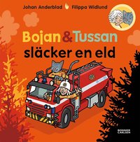 Omslag: Bojan och Tussan släcker en eld