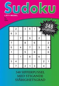 Sudoku - Lätt-medel : 348 sifferpussel med stigande svårighetsgrad som bok, ljudbok eller e-bok.