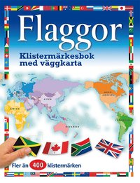 Flaggor : klistermärkesbok med väggkarta som bok, ljudbok eller e-bok.