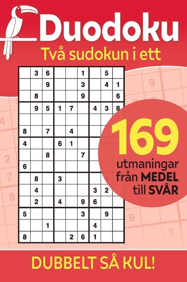 Duodoku : två sudokun i ett - 169 utmaningar från medel till supersvår (häftad)