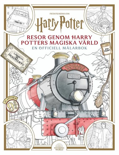 Resor genom Harry Potters magiska v�rld : en officiell m�larbok (inbunden)