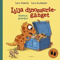 Omslag: Lilla dinosauriegänget. Rasmus gosedjur