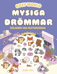 Omslag: Mysiga drömmar : Målarbok med klistermärken
