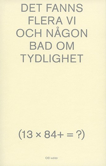 Det fanns flera vi och ngon bad om tydlighet (13 x 84+ = ?) (hftad)