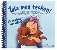 Omslag: Vi tecknar om djur! : en bok med enkla tecken och gester för dig som pratar med små barn