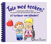 Omslag för Vi tecknar om känslor! : en bok med enkla tecken och gester för dig som pratar med små barn