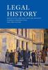 Legal History - Reflecting the past and the present current perspectives for the future