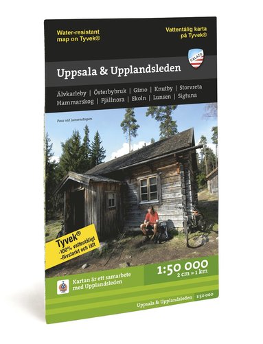 Uppsala & Upplandsleden Tyvekkarta 1:50.000