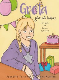Omslag: Greta går på kalas
