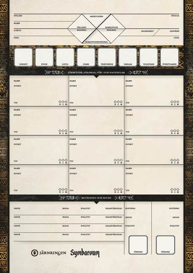 Symbaroum - Rollformulär 2.0 (inbunden)