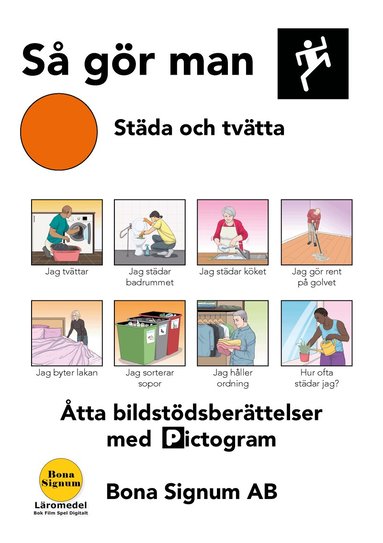 S� g�r man, tema st�da och tv�tta, en bok med pictogram (h�ftad)