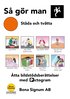 S� g�r man, tema st�da och tv�tta, en bok med pictogram