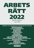 Arbetsrätt 2022 : aktuella lagtexter 1 juli 2022 - lagtexter och kommentarer till senast gjorda ändringar