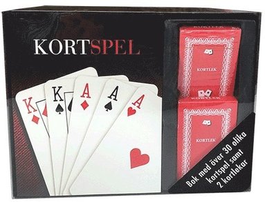 Kortspel. Bok med över 30 olika kortspel samt två kortlekar (häftad)
