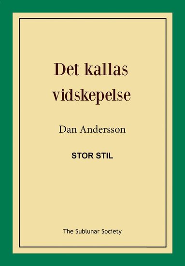 Det kallas vidskepelse (stor stil) (hftad)