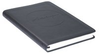 Exklusiv anteckningsbok - svart konstskinn (inbunden)