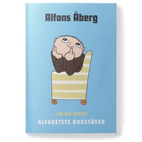 Omslag för Alfons Åberg Lär dig skriva alfabetets bokstäver