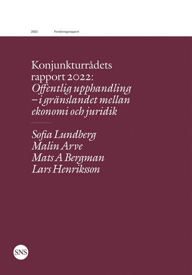 Konjunkturrdets rapport 2022. Offentlig upphandling (kartonnage)