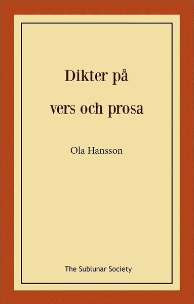 Dikter p vers och prosa (hftad)