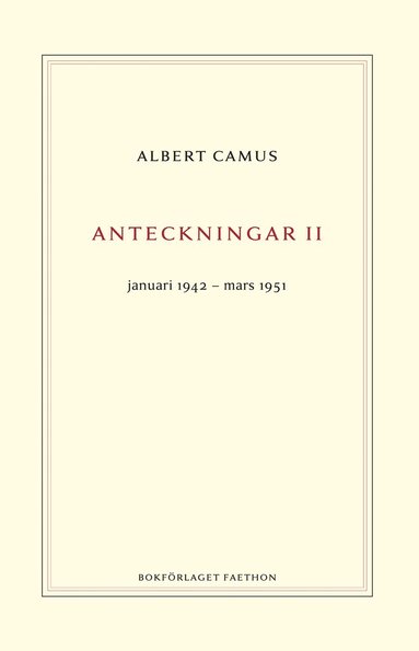 Anteckningar 2 : januari 1942-mars 1951 (inbunden)
