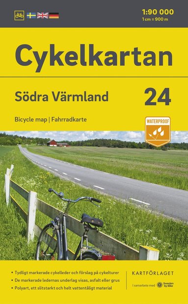 Cykelkartan Blad 24 Sdra Vrmland 2023-2025 (inbunden)