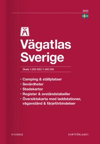 M Vägatlas Sverige 2023 : Skala 1:250.000-1:400.000 (häftad)