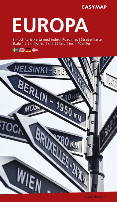 Europa Easymap Kartförlaget 1:2,5m (häftad)