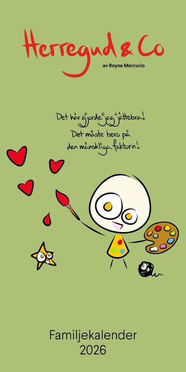 Herregud & Co Familjekalender 2026 (h�ftad)