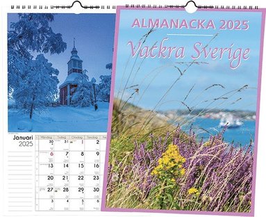 Vackra Sverige Almanacka 2025 (inbunden)