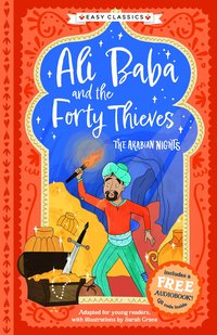 Omslag för Ali Baba and the Forty Thieves (lättläst) (med bonusmaterial)
